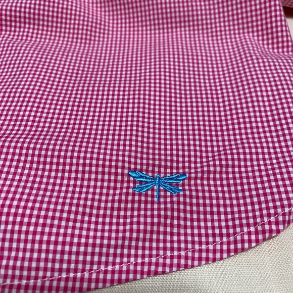 Talbots Woman Plus Size 1X Red & White Gingham Long Sleeve Button Front Shirt. - Picture 4 of 11